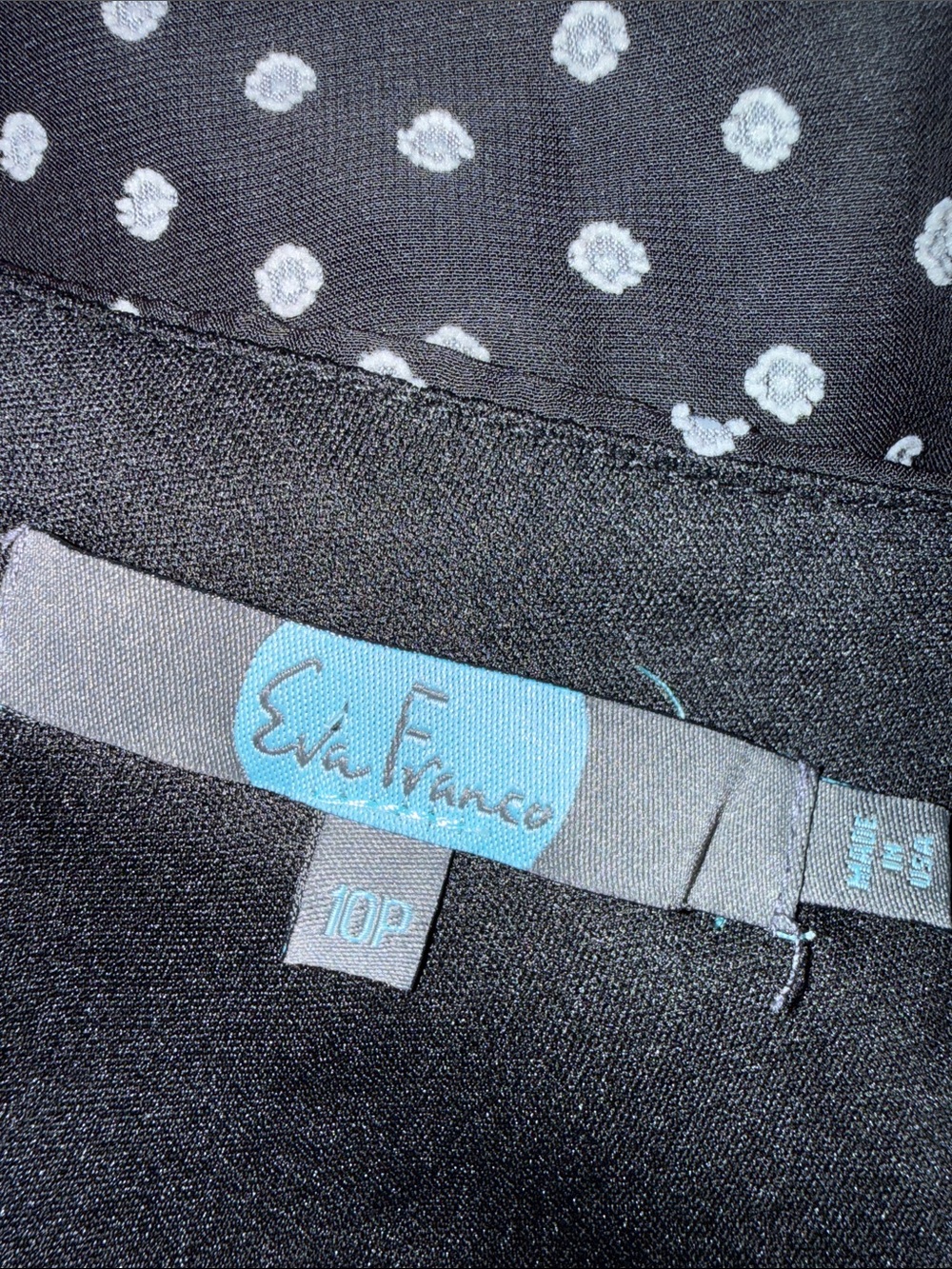 Eva Franco Dainty Floral Clipot Maxi Dress Size 10P Black White - Picture 2 of 10
